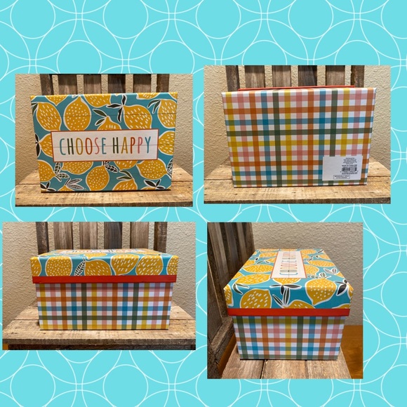 Lemons, Strawberry & Orange Nesting Storage Boxes Set Of 3, Removable Lids - Picture 12 of 15